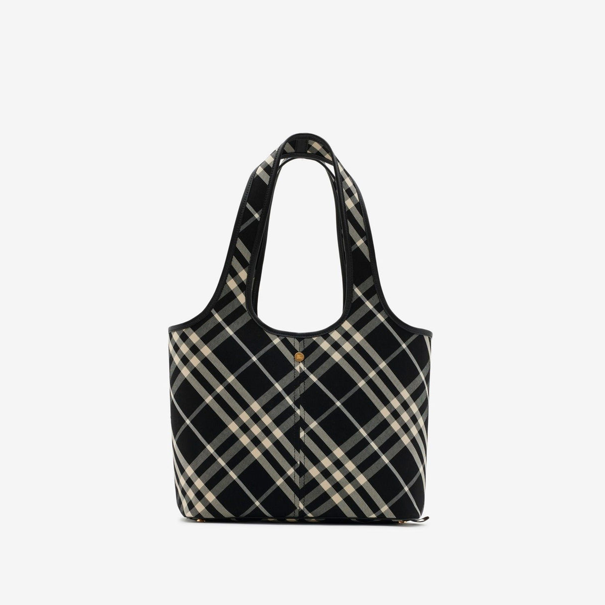 BURBERRY Elegant Small Tote in Black Cotton