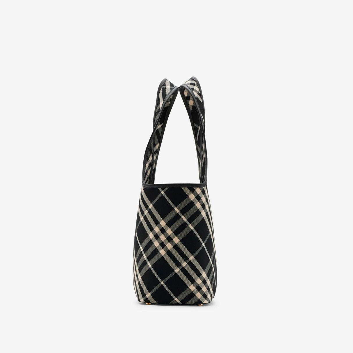 BURBERRY Elegant Small Tote in Black Cotton