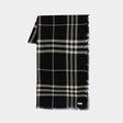 BURBERRY Elegant Giant Check Wool Scarf