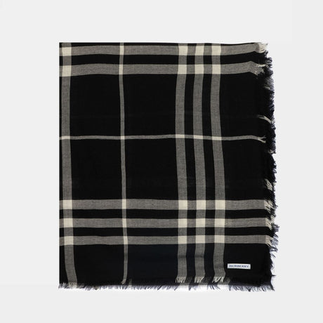 BURBERRY Elegant Giant Check Wool Scarf