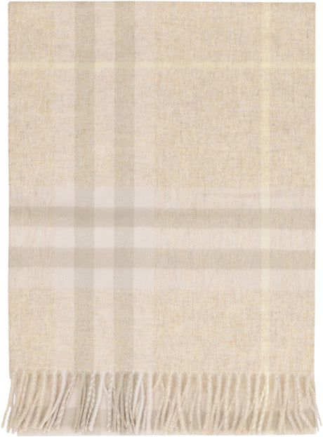 BURBERRY Checkered Design Cashmere Scarf - 168X30 CM