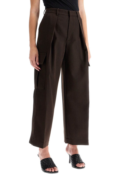 BURBERRY High-Waisted Wool Cargo Cropped Pants for Women