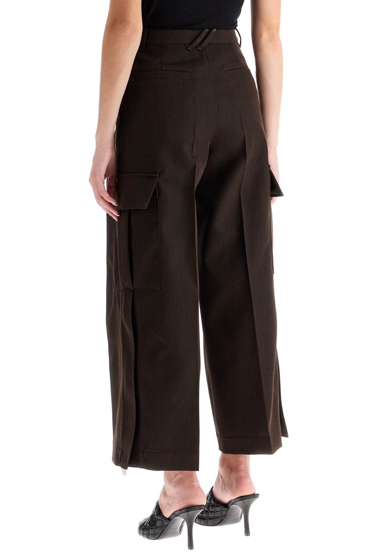 BURBERRY High-Waisted Wool Cargo Cropped Pants for Women