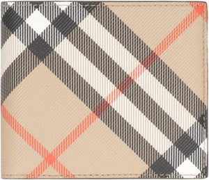 BURBERRY Check Pattern Folding Wallet