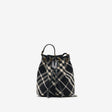 BURBERRY Mini Check Motif Bucket Handbag