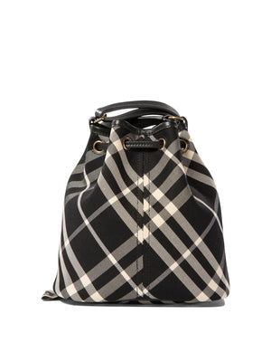 BURBERRY Check Mini Bucket Crossbody Bag