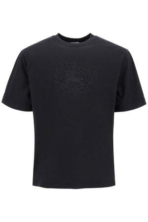 BURBERRY Embroidered Emblem Organic Cotton T-Shirt