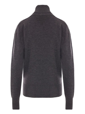 BURBERRY Elegant High-Neck Wool Sweater