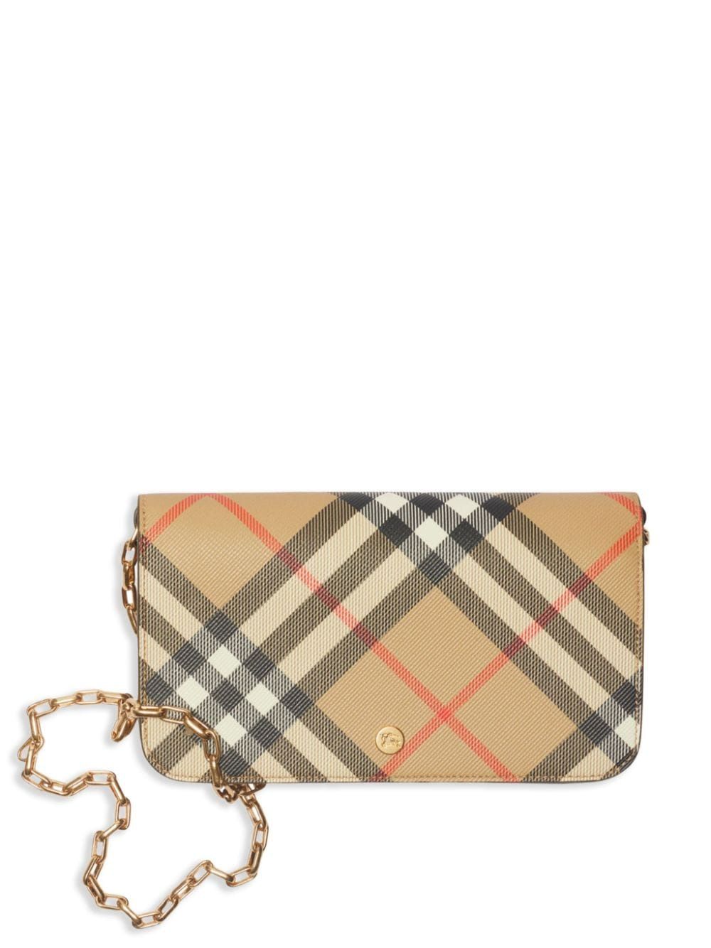 BURBERRY Chic Check Wallet on Chain - Mini