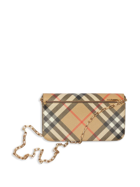 BURBERRY Chic Check Wallet on Chain - Mini