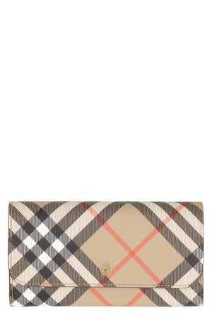 BURBERRY Check Continental Mini Wallet