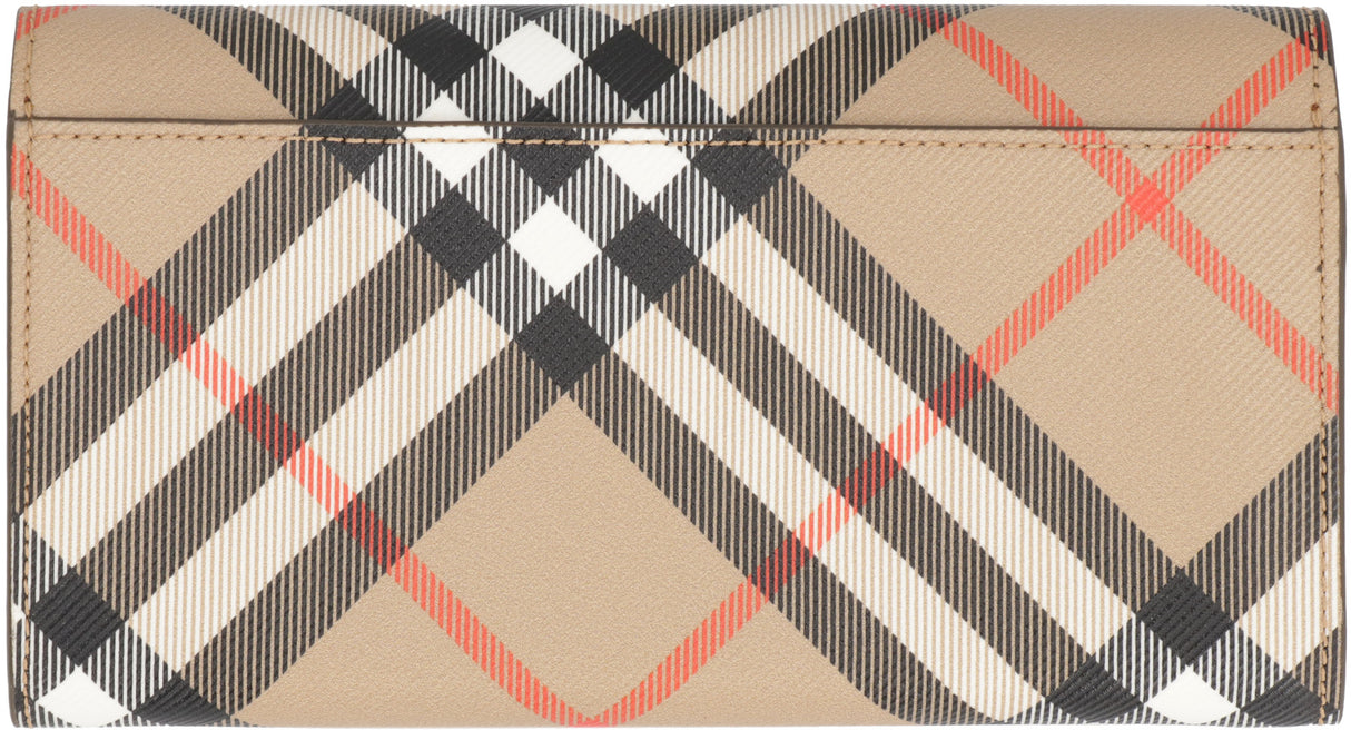 BURBERRY Check Continental Mini Wallet