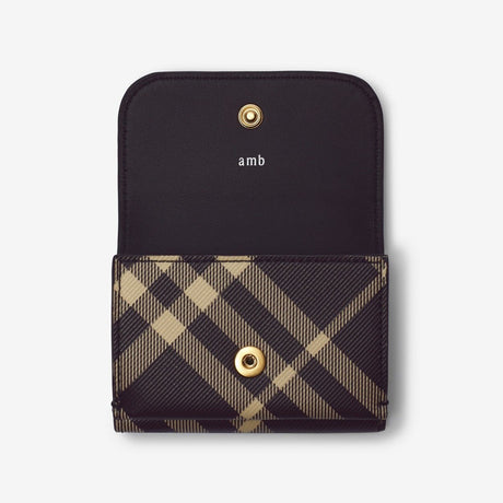 BURBERRY Checkered Mini Wallet for Women