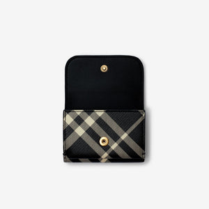 BURBERRY Checkered Mini Wallet for Women