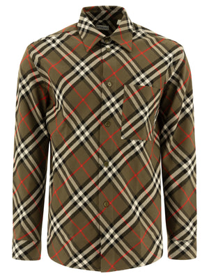 BURBERRY Classic Check Long Sleeve Shirt for Men - Regular Fit