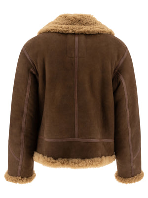 BURBERRY Shearling Aviator Jacket - Relaxed Fit for Men