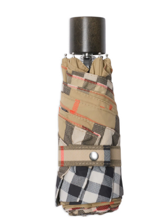 BURBERRY Compact Checkered Design Umbrella