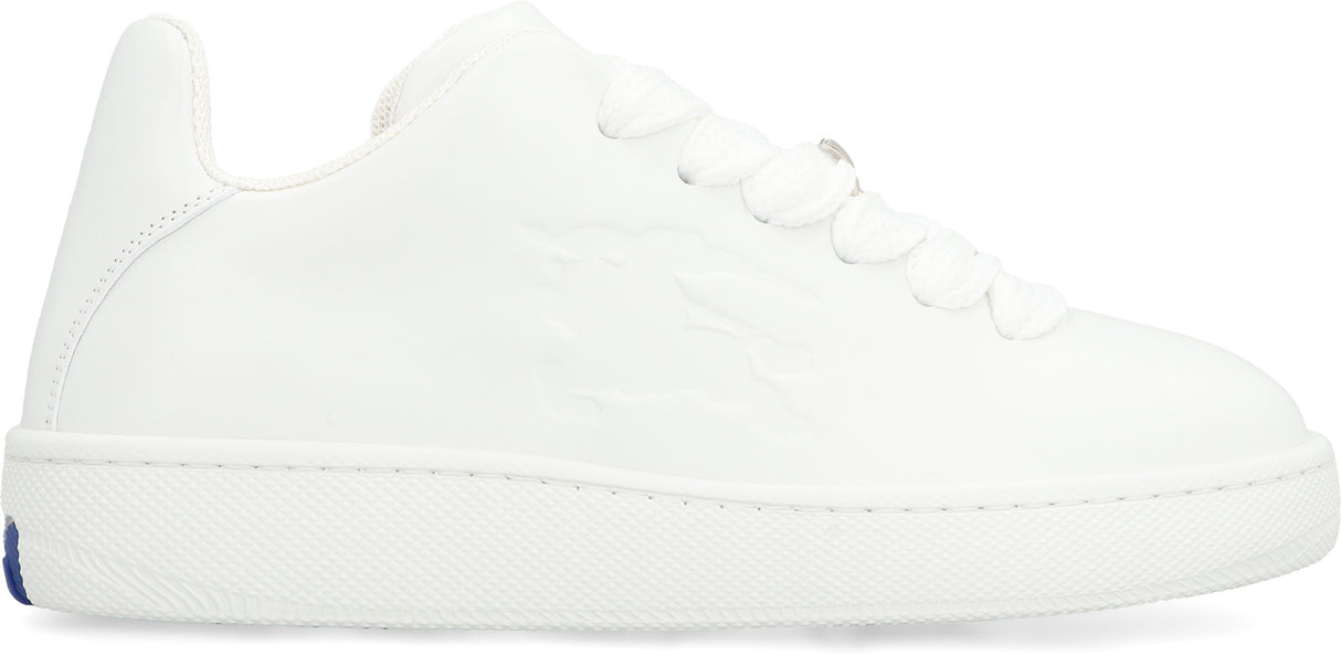 BURBERRY Elegant White Leather Low-top Sneaker