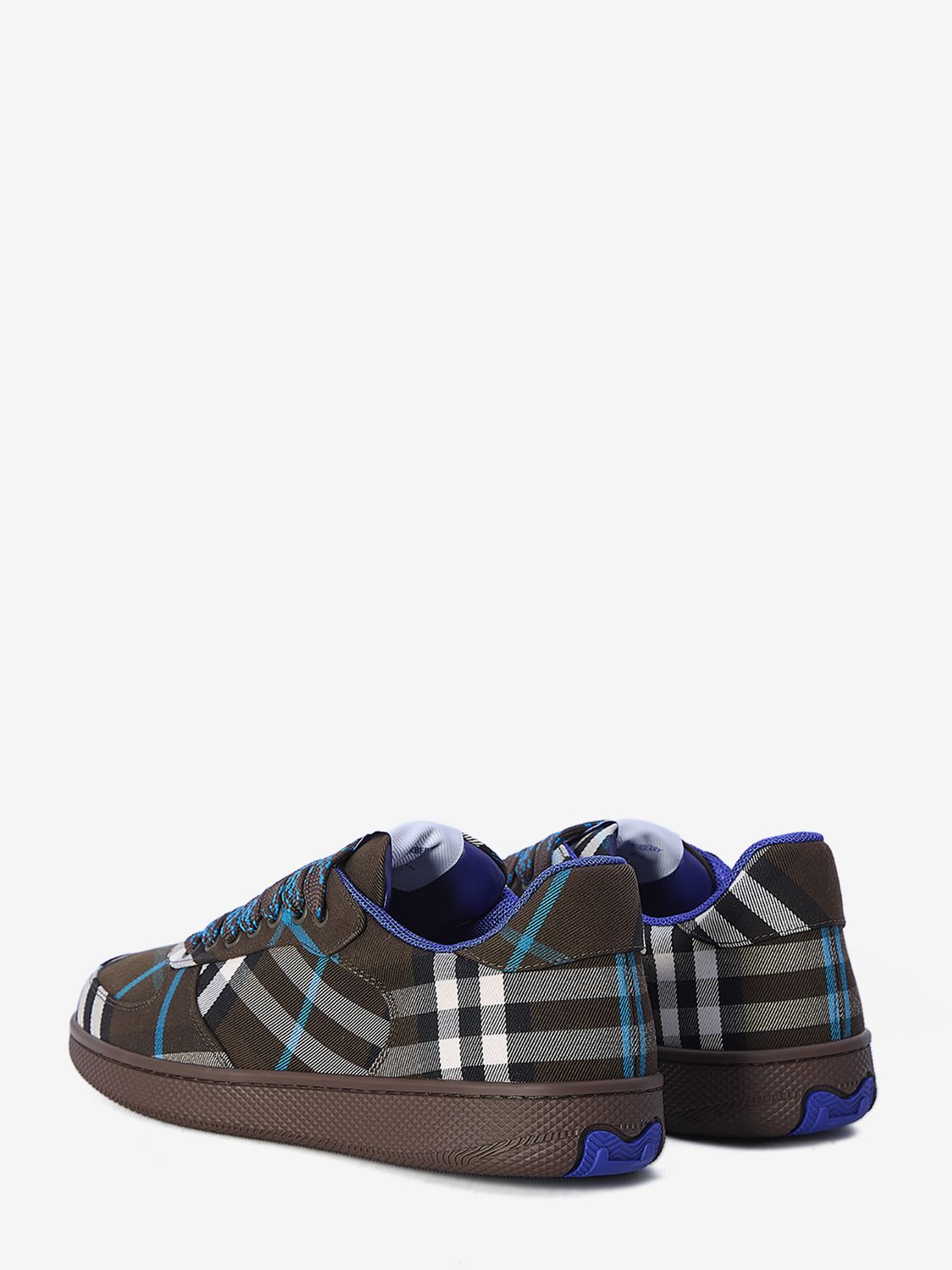 BURBERRY Terrace Check Cotton Blend Sneakers