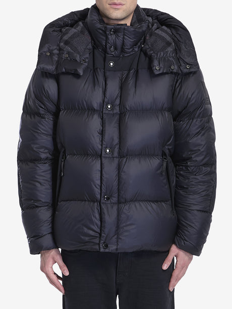 BURBERRY Relaxed Fit Nylon Puffer Jacket with Detachable Sleeves