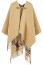 BURBERRY Fringed Wool Cape - 140x140 CM