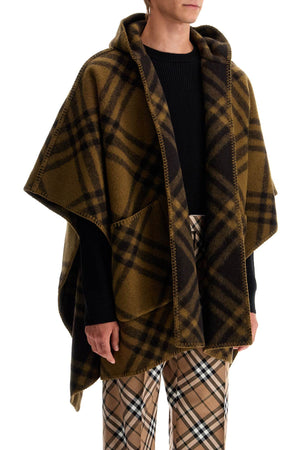 BURBERRY Reversible Wool Cape - One Size Fits All