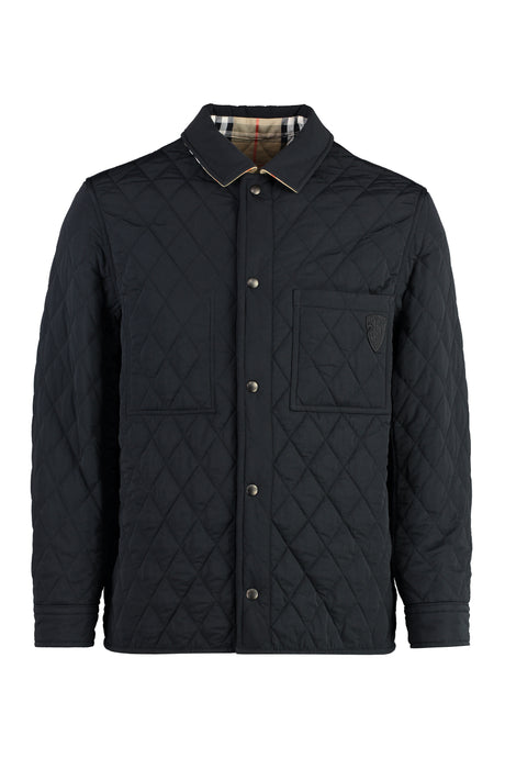 BURBERRY Reversible Quilted Jacket with Snaps for Men