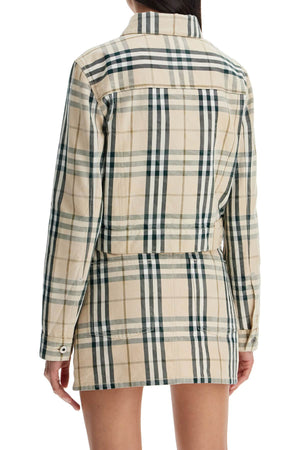 BURBERRY Mini Cropped Checked Jacket for Women