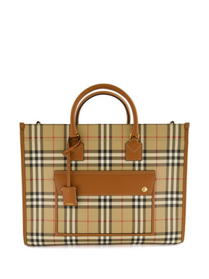 BURBERRY Medium Freya Tote Handbag - Chic and Functional