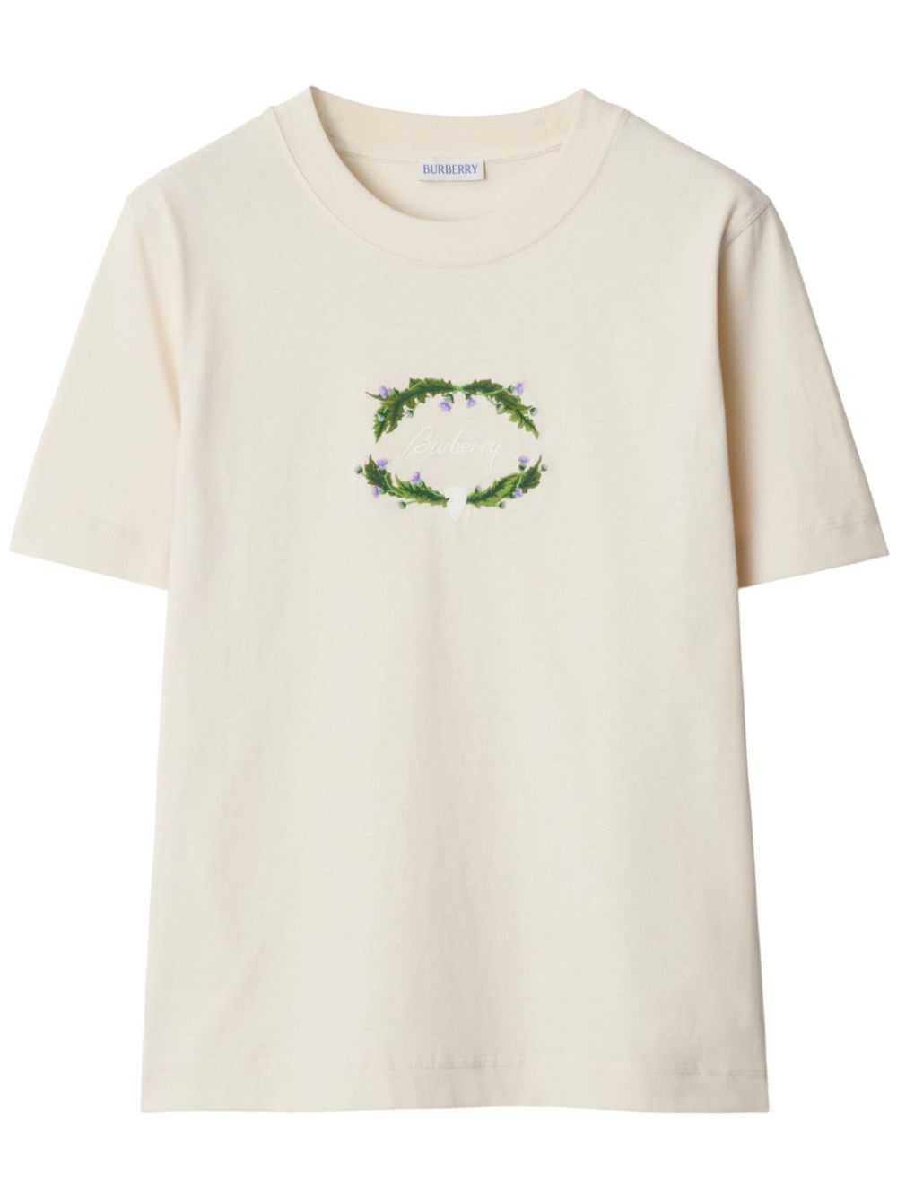 BURBERRY Natural Flower Logo T-Shirt for Women - Autumn/Winter Collection