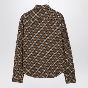 BURBERRY Check Cotton Long Sleeve Shirt