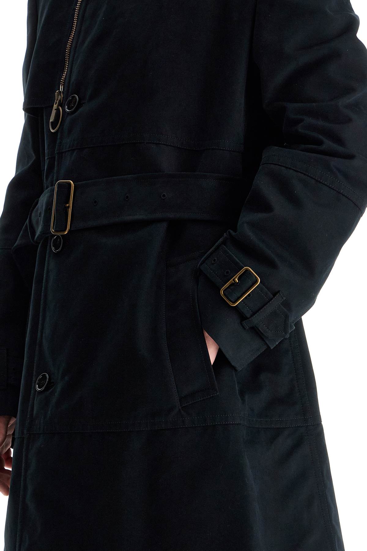 BURBERRY Double-Breasted Moleskin Trench Jacket