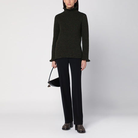 BURBERRY  DARK GREEN WOOL TURTLENECK