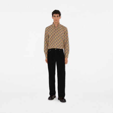 BURBERRY Men's Sand Cotton Shirt