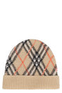 BURBERRY Check Pattern Cashmere Bonnet