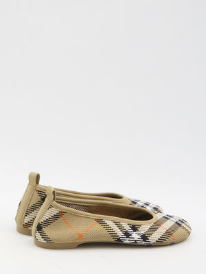 BURBERRY Mini Checkered Design Ballerina Shoes for Women