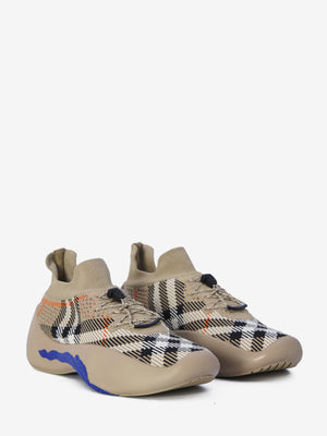 BURBERRY Women's Check Knit Neptune Sneakers