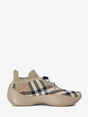 BURBERRY Women's Check Knit Neptune Sneakers