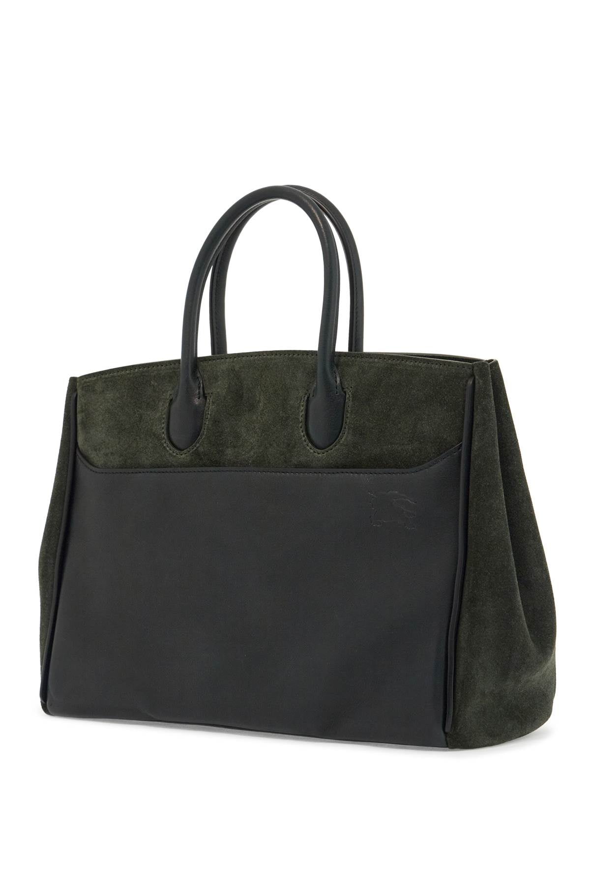 BURBERRY Rocking Horse Suede Tote Handbag