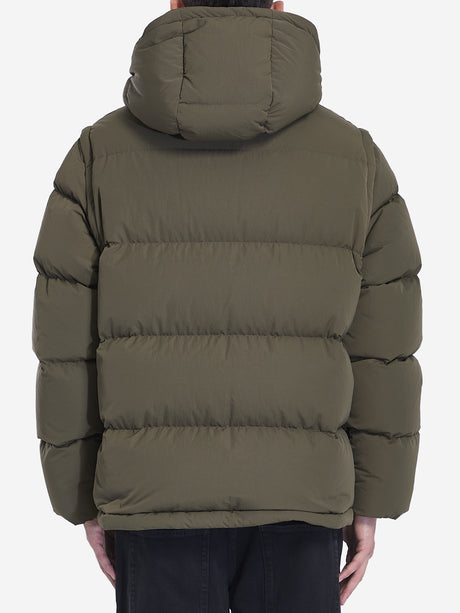 BURBERRY Men's Relaxed Fit Puffer Jacket with Detachable Sleeves