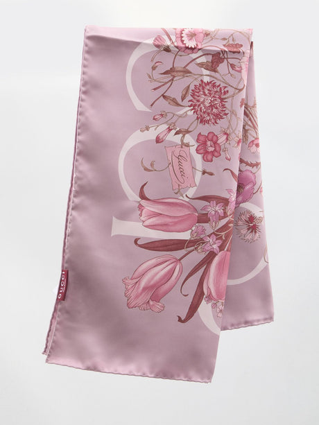 GUCCI Printed Silk 90x90cm Foulard for Women