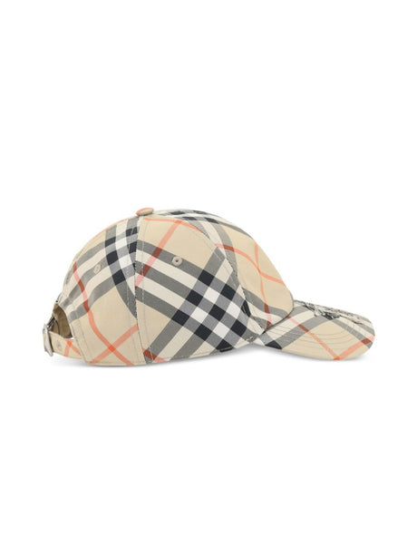 BURBERRY Checks Baseball Cap for Men - SS25 Edition