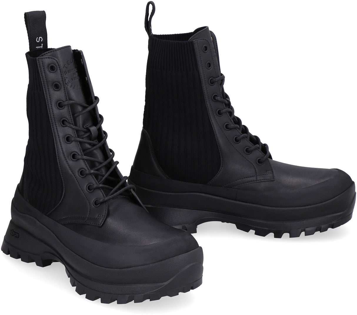 STELLA MCCARTNEY Women's Black Chelsea Combat Boots for the FW23 Season