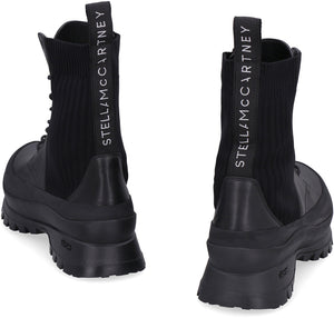 STELLA MCCARTNEY Women's Black Chelsea Combat Boots for the FW23 Season