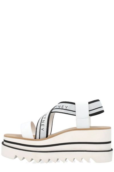 STELLA MCCARTNEY Transform Your Look with Luxe Crossover Strap Platform Sandals