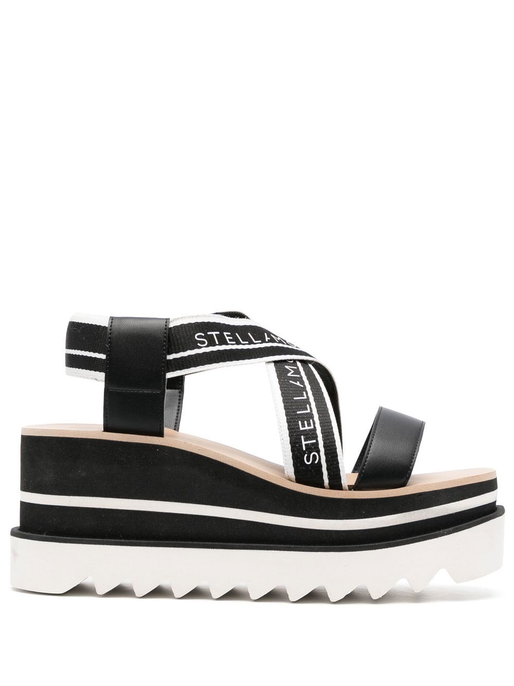 STELLA MCCARTNEY Trendy White and Black Women's Sandals for Summer 2024