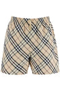 BURBERRY Men's Bermuda Beach Shorts with Drawstring Waist