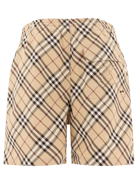 BURBERRY Check Twill Shorts for Men - SS25