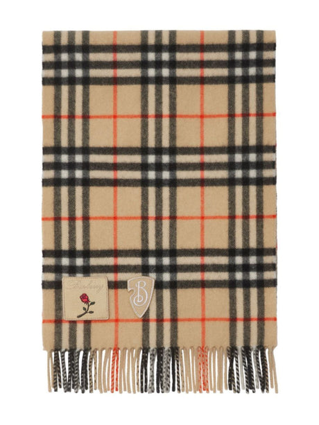 BURBERRY Men's Checked Cashmere Scarf