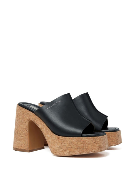 Eco-conscious Black Square Toe Slip-On Sandals for Women